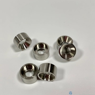 CNC hassas dönen bileşenler Radius Flange ile yuvarlak halka CNC 17-4PH paslanmaz çelik parçalar nikel kaplamalı