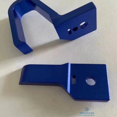 Motosiklet Aksesuarları Ayna Sahibi Bracket Die Cast CNC İşlenmiş Parçalar Alüminyum Mavi Anodize